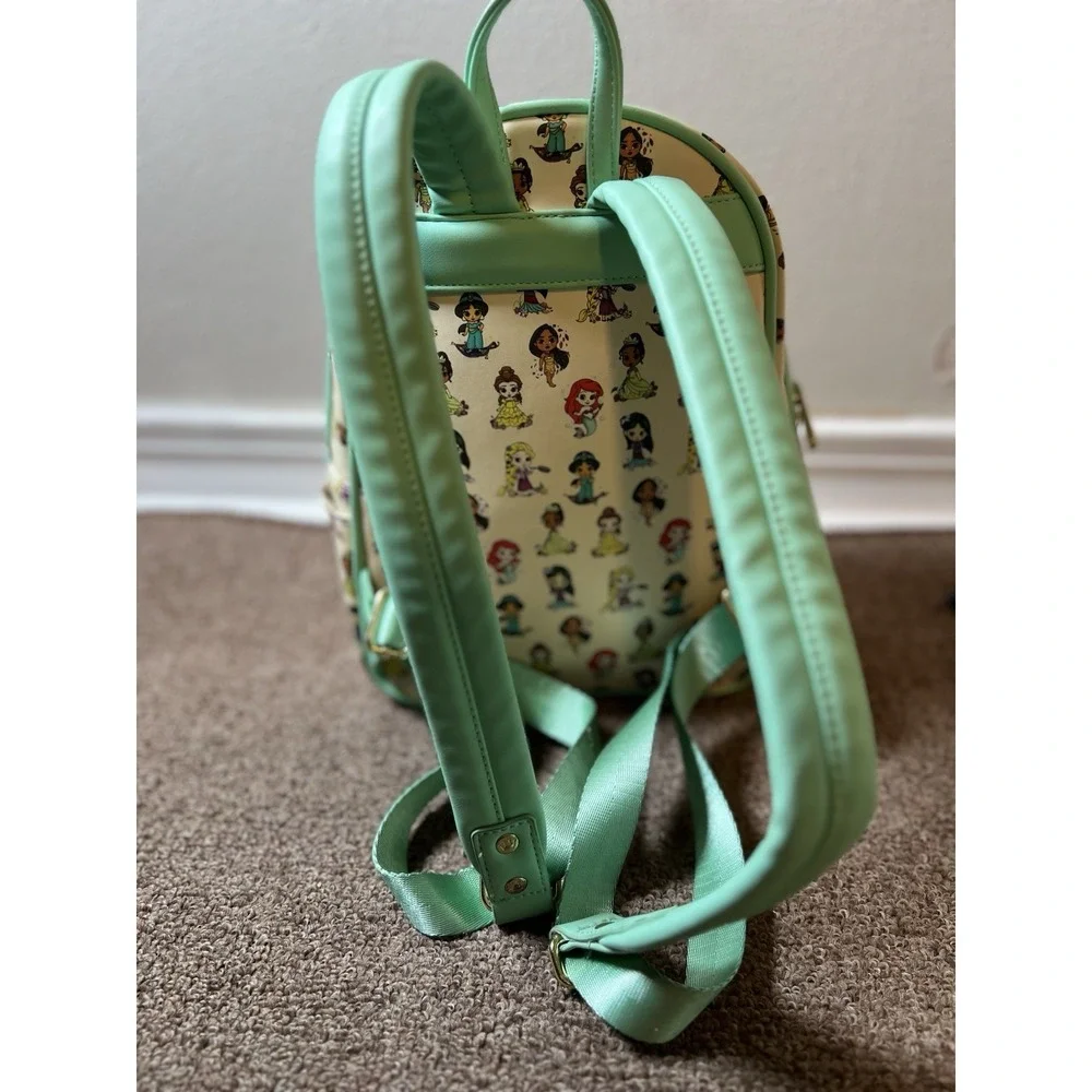 Loungefly Disney Princess Chibi Mini Backpack Cream Mint Green Good - Picture 5 of 12
